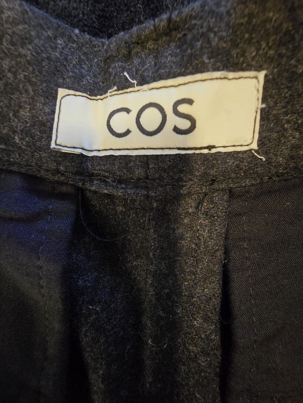 COS Womens Charcoal Tailored Dress Pants Classic Workwear Wool And Cashmere - Picture 6 of 14
